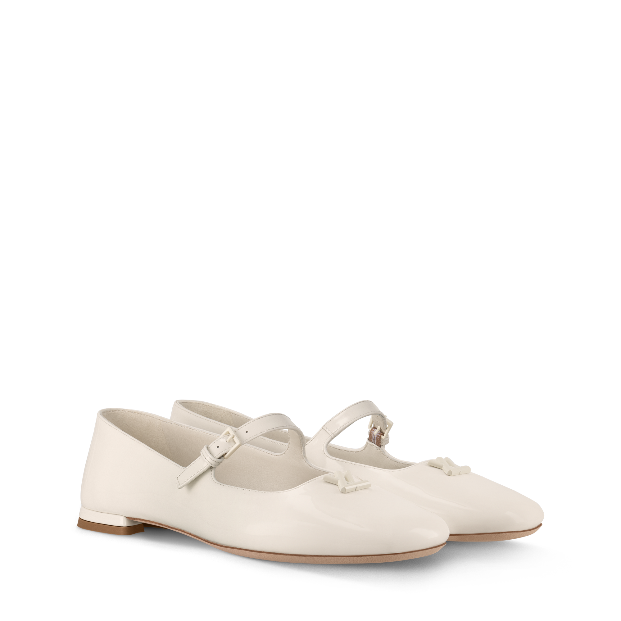 Louis Vuitton Mary Jane Flats Monogram Strap White  サイズ 37 louis-vuitton--